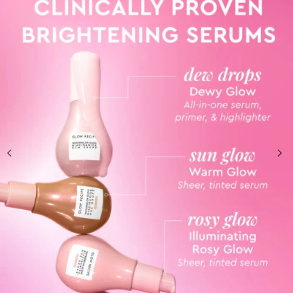Glow Recipe Sun Glow Tinted Serum Watermelon Glow Niacinamide Hue Drops 1.35 fl